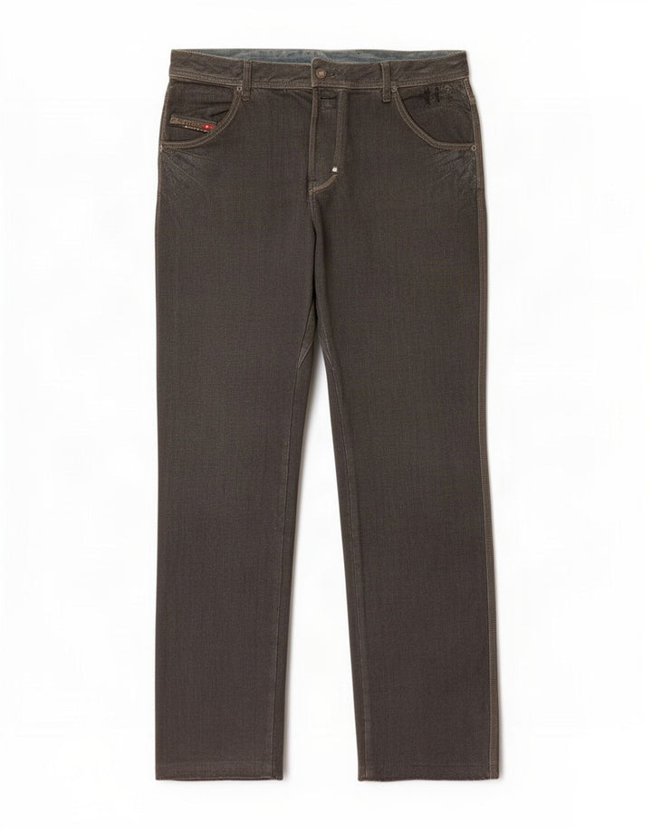 Jeans dritti da uomo Diesel W31 L36 cotone kaki