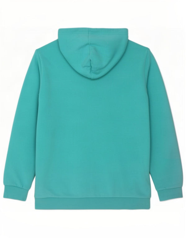 Felpa con cappuccio da uomo Adidas XL in cotone turchese