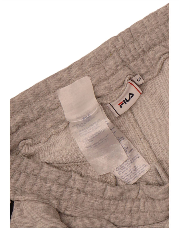 Pantaloncini sportivi grafici da uomo Fila Small in poliestere color block grigio