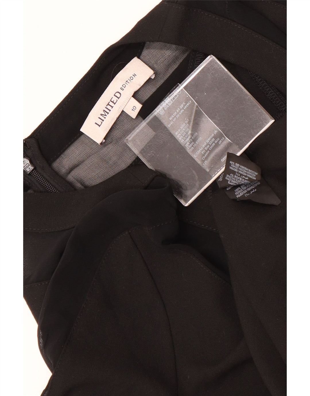 Abito a trapezio con maniche a 3/4 da donna Marks & Spencer UK 10 piccolo poliestere nero