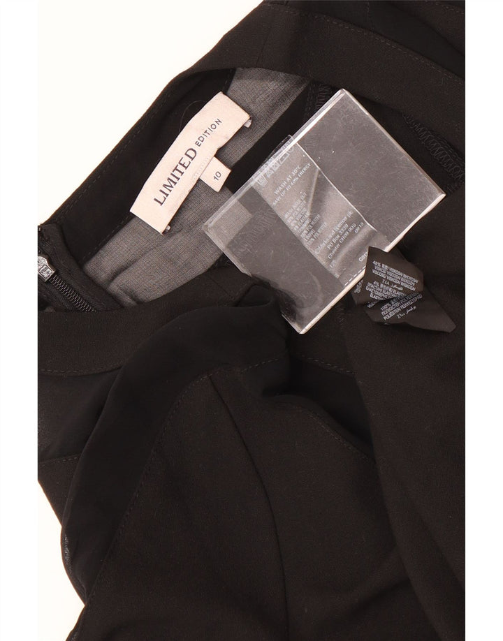 Abito a trapezio con maniche a 3/4 da donna Marks & Spencer UK 10 piccolo poliestere nero
