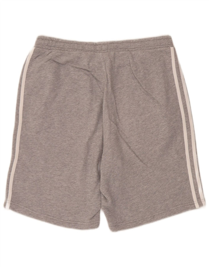 Pantaloncini sportivi da uomo Adidas in cotone grigio medio