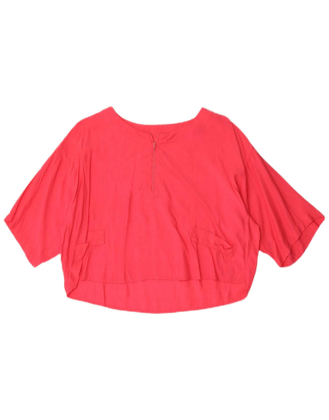 Camicetta oversize corta da donna Benetton IT 44 Viscosa rosa medio