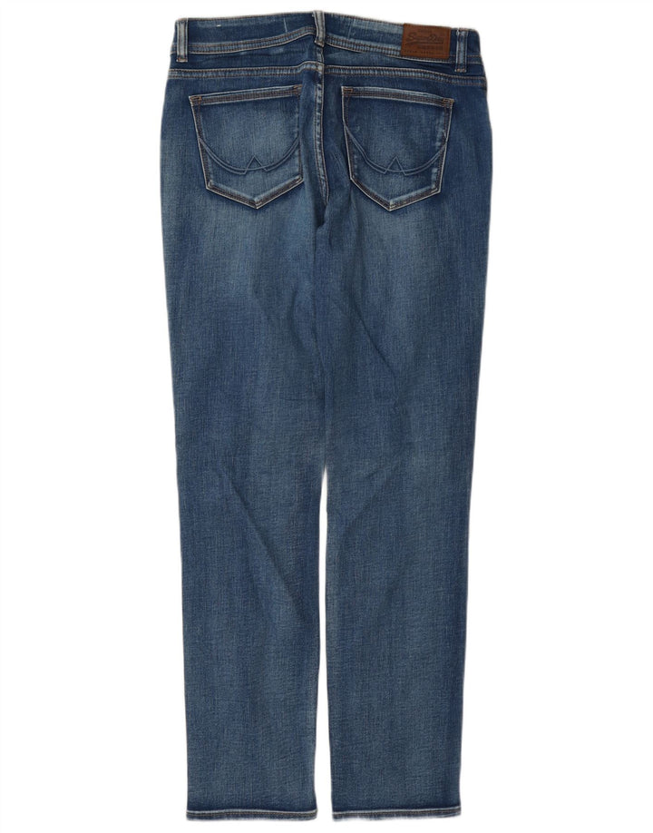 Jeans slim da donna Imogen effetto invecchiato Superdry W28 L30 cotone blu
