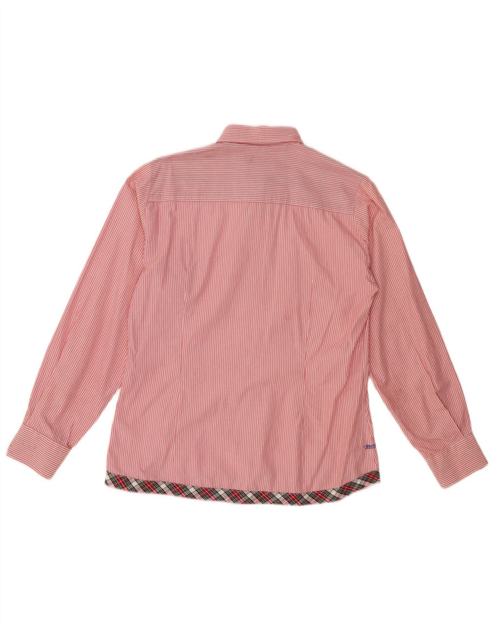 MARLBORO CLASSICS Camicia slim fit da uomo grande gessato rosa