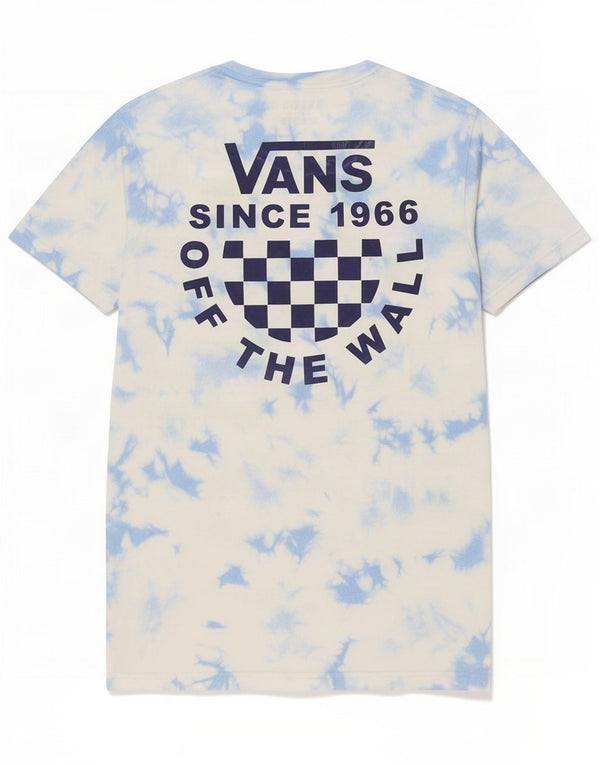 T-shirt grafica da uomo con vestibilità classica Vans XS in cotone tie-dye blu