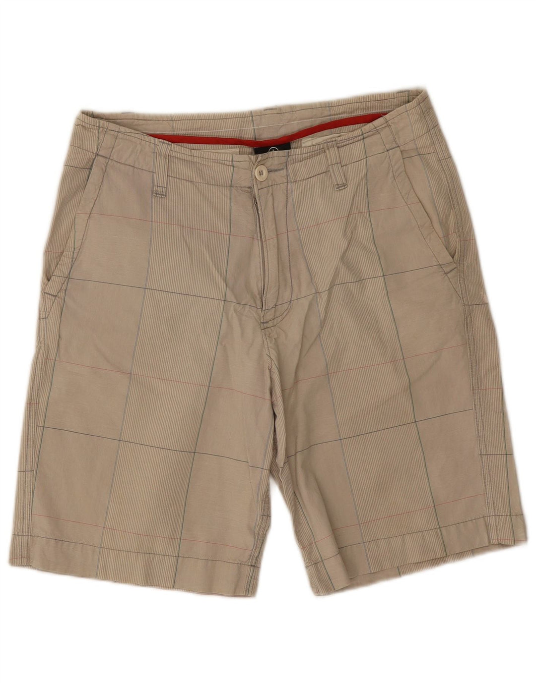 Pantaloncini chino da uomo Converse piccoli W28 in cotone a quadri beige