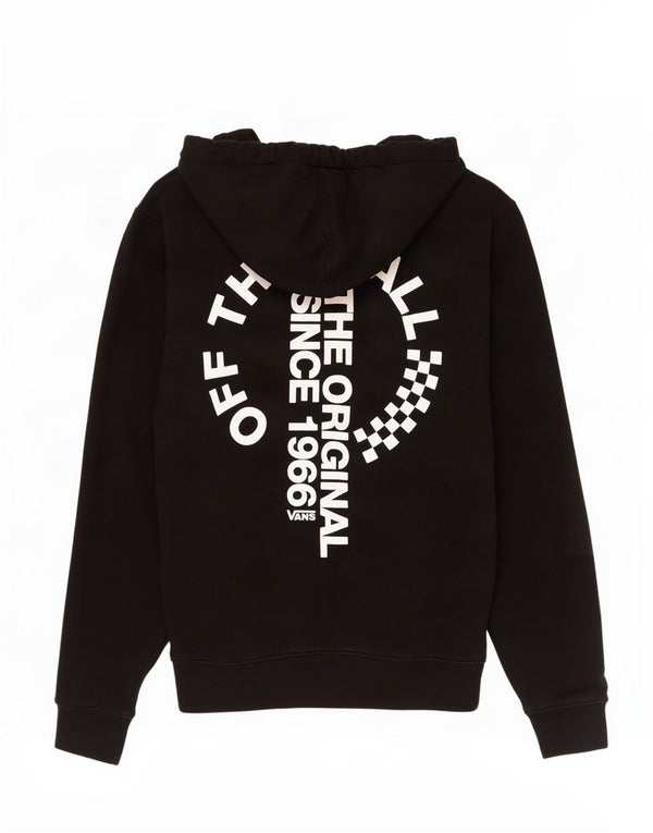 Felpa con cappuccio grafica da uomo Vans XS in cotone nero