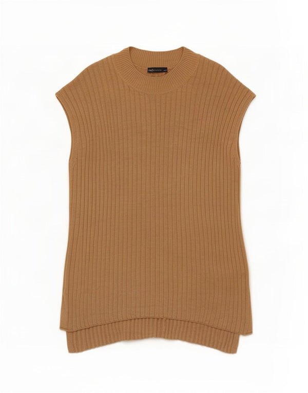 Canotta lunga da donna Marks & Spencer UK 16 grande in viscosa marrone