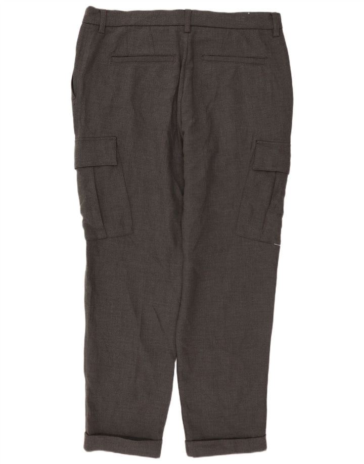 Pantaloni cargo dritti da uomo ZARA EU 46 XL W36 L30 poliestere grigio