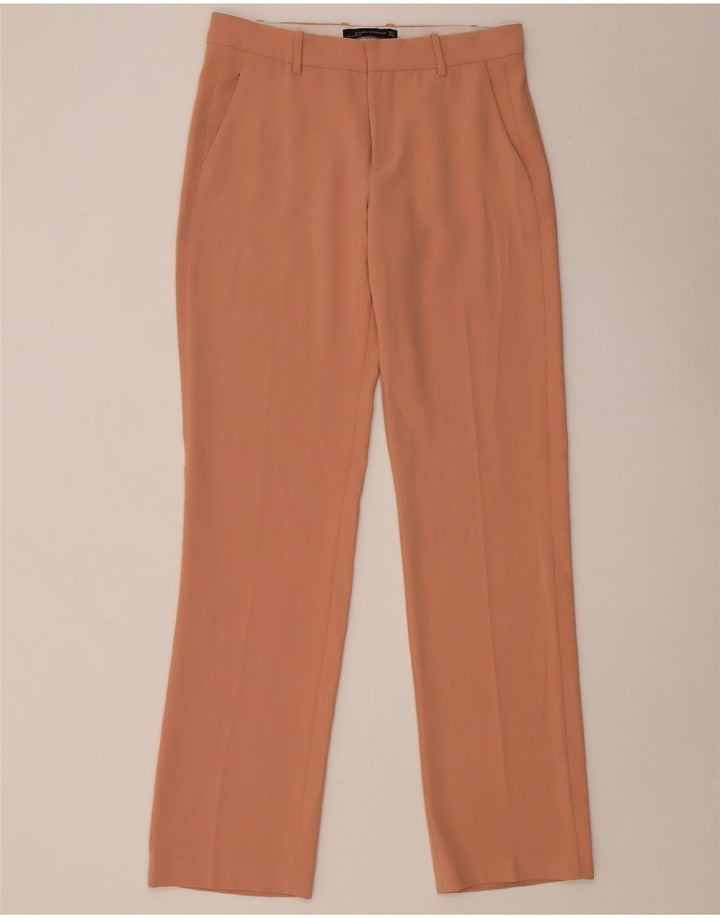 Pantaloni chino dritti da donna Zara medi W28 L34 poliestere rosa
