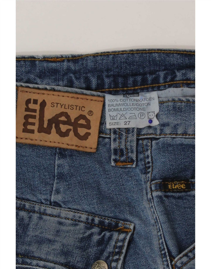 Jeans dritti cargo da donna Lee W27 L27 cotone blu