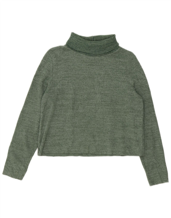 Maglione maglione a collo alto da donna Zara UK 16 grande verde