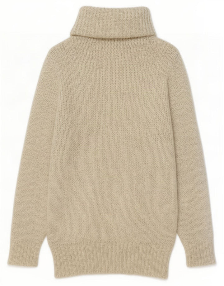 Maglione maglione collo alto da donna Fiorucci EU 40 medio bianco retrò
