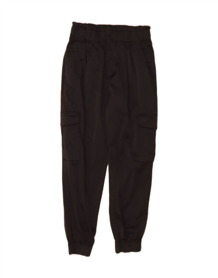 ZARA Womens Joggers Cargo Trousers Medium W28 L28 Black Vintage Zara and Second-Hand Zara from Messina Hembry 