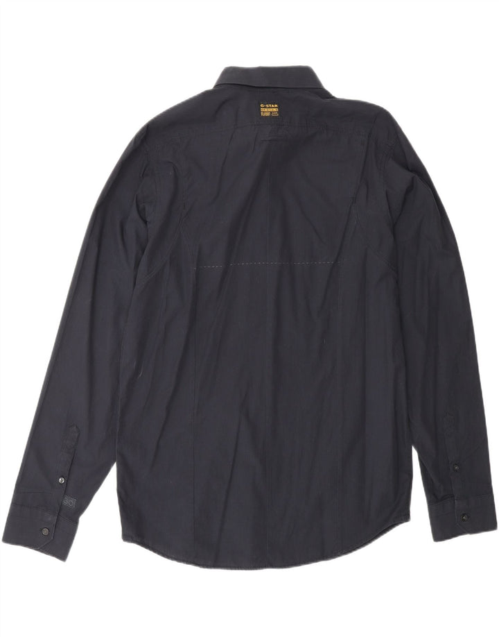 Camicia da uomo G-STAR grande in cotone blu navy