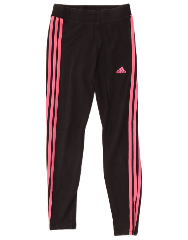 Leggings Adidas Bambina 11-12 Anni Cotone Nero