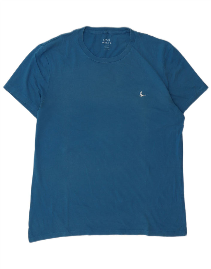 T-shirt da uomo Jack Wills Top in cotone blu medio