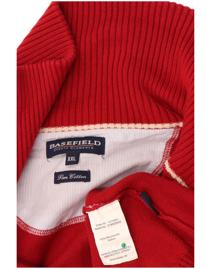 Maglione cardigan da uomo Basefield 2XL cotone rosso