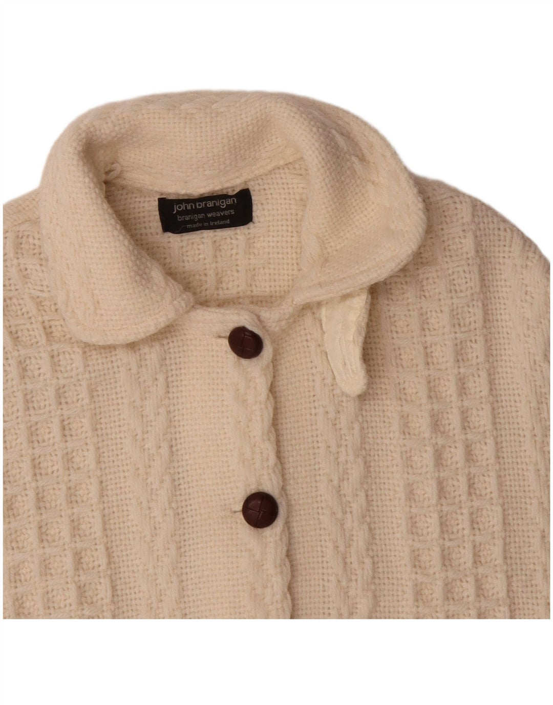 JOHN BRANIGAN Maglione poncho da donna taglia unica bianco sporco