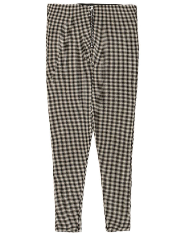 Pantaloni skinny casual da donna Zara medi W28 L26 viscosa pied de poule nera