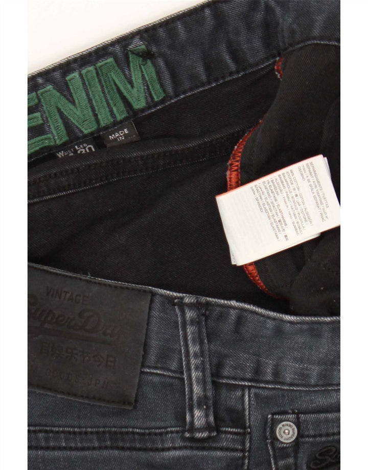 Jeans slim da uomo Superdry W34 L27 cotone nero