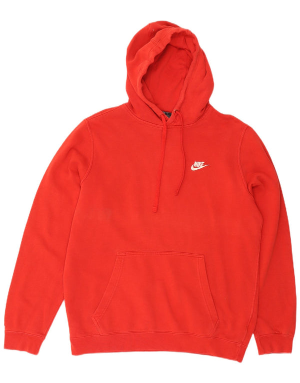 Felpa con cappuccio da uomo Nike Large rossa in cotone
