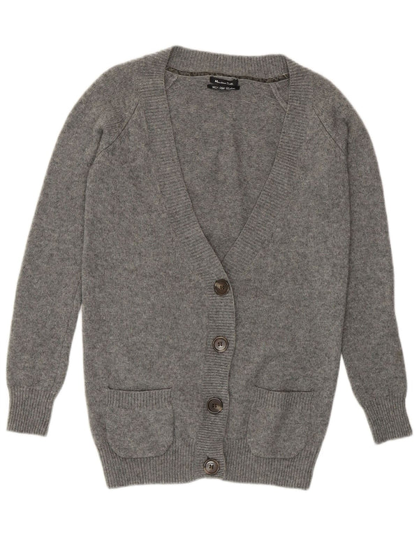 MASSIMO DUTTI Womens Cardigan Sweater UK 8 Small Grey Wool