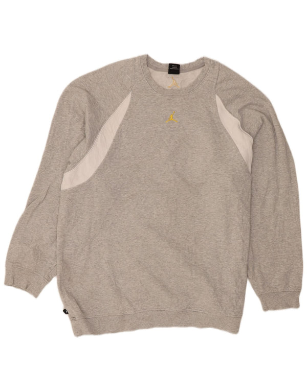 Felpa Jordan Uomo Maglione 2XL Cotone color block grigio