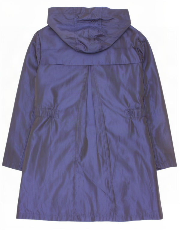 Ted Baker Girls Hooded Raincoat 7-8 Years Navy Blue