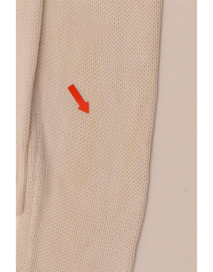 ARMANI JEANS Maglione da donna con scollo a V UK 16 Grande cotone bianco