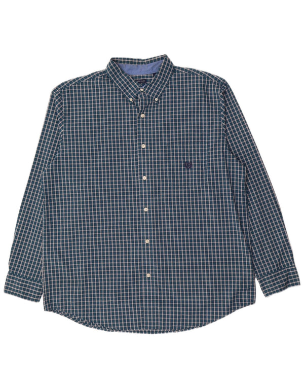 Camicia da uomo Chaps XL in cotone a quadri verdi