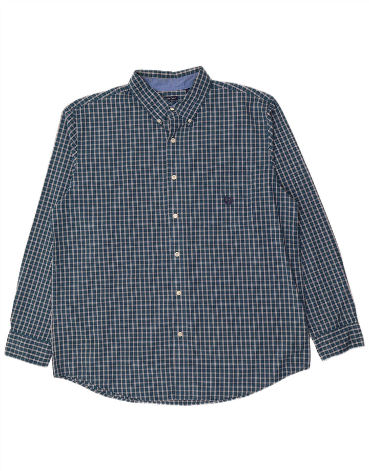 Camicia da uomo Chaps XL in cotone a quadri verdi
