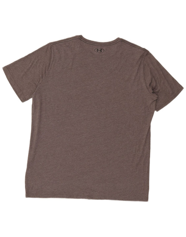Maglietta grafica da uomo Under Armour Top 2XL cotone grigio