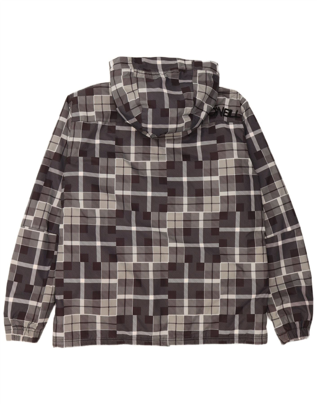 Giacca a vento con cappuccio da uomo O'NEILL UK 40 grande grigio geometrico