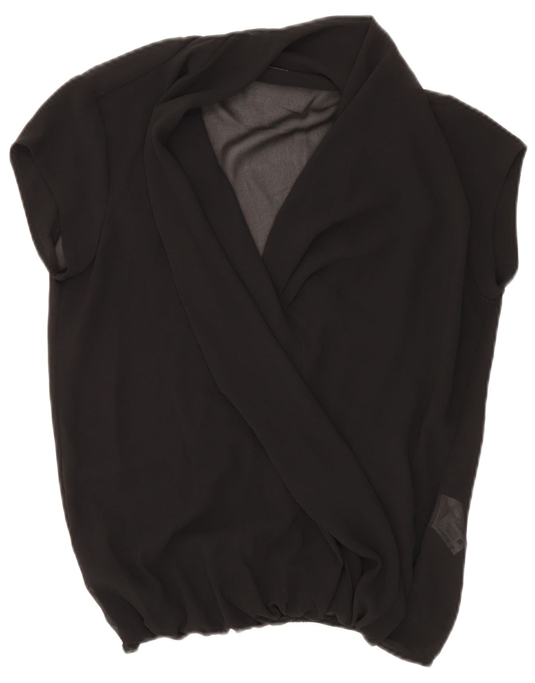 Sandro Ferrone Camicetta trasparente da donna Top UK 10 Small Poliestere nero