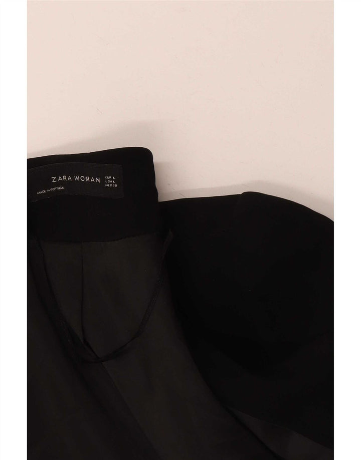 Giacca blazer aperta da donna Zara UK 14 grande viscosa nera