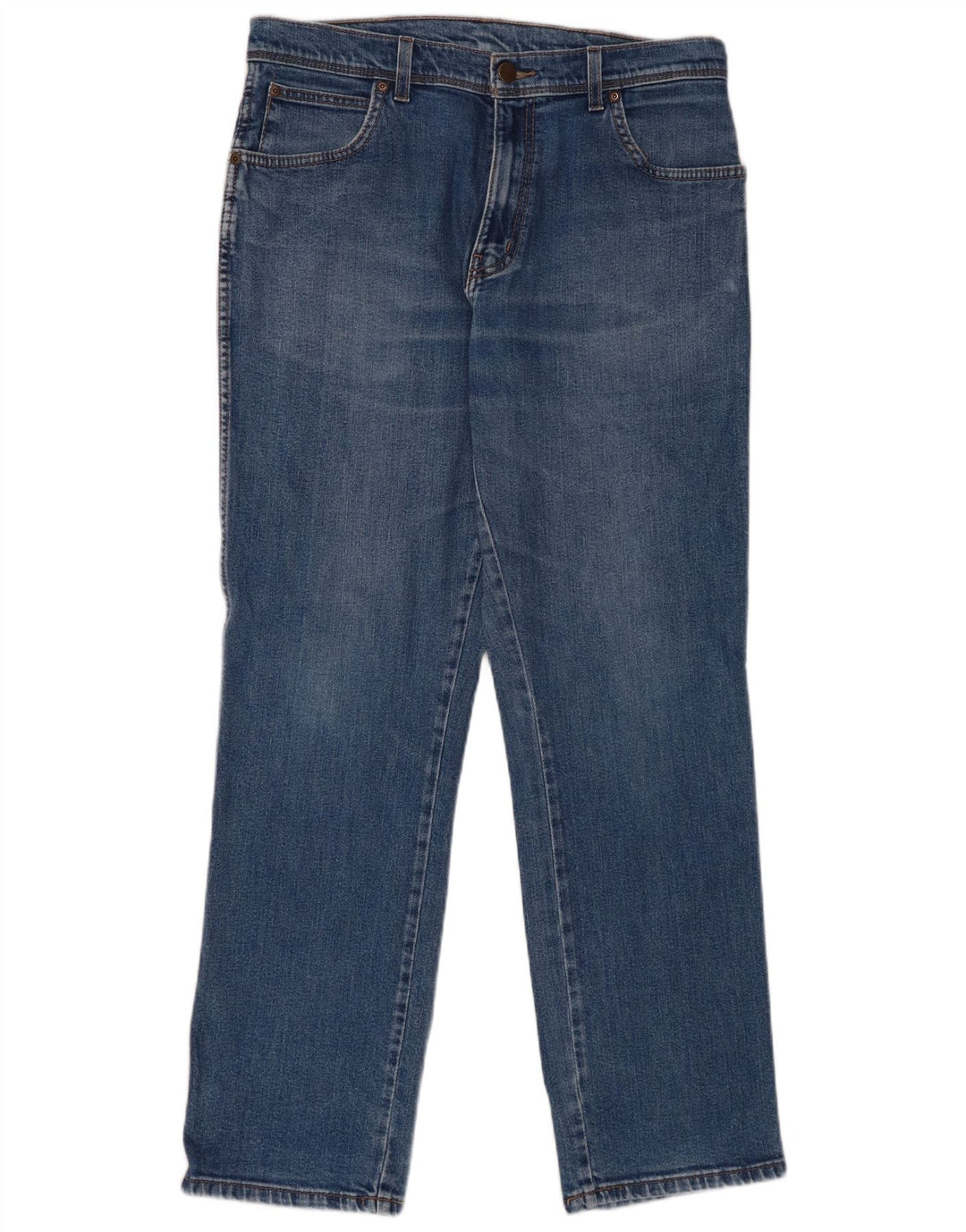 Jeans dritti da uomo Wrangler W34 L32 cotone blu