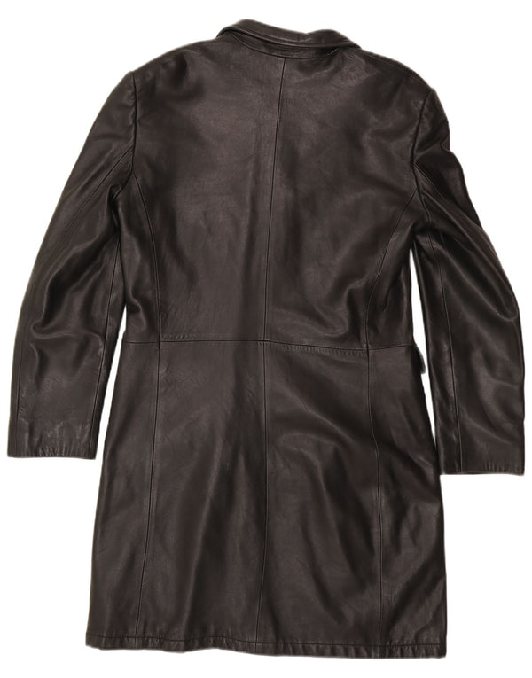 Cappotto in pelle da donna Marella UK 12 Pelle nera media
