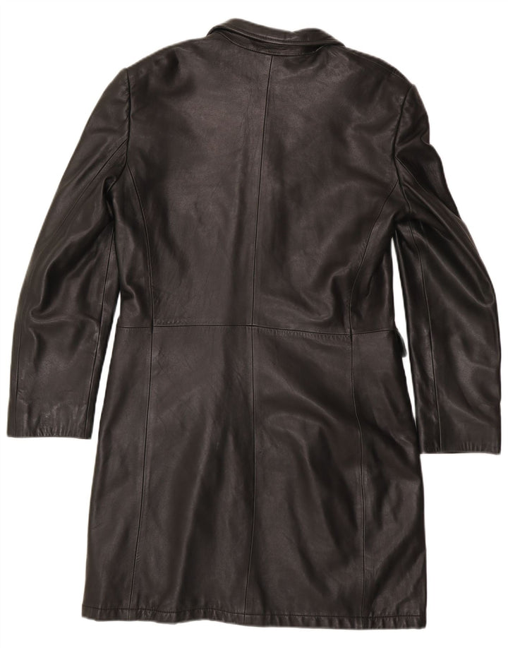 Cappotto in pelle da donna Marella UK 12 Pelle nera media