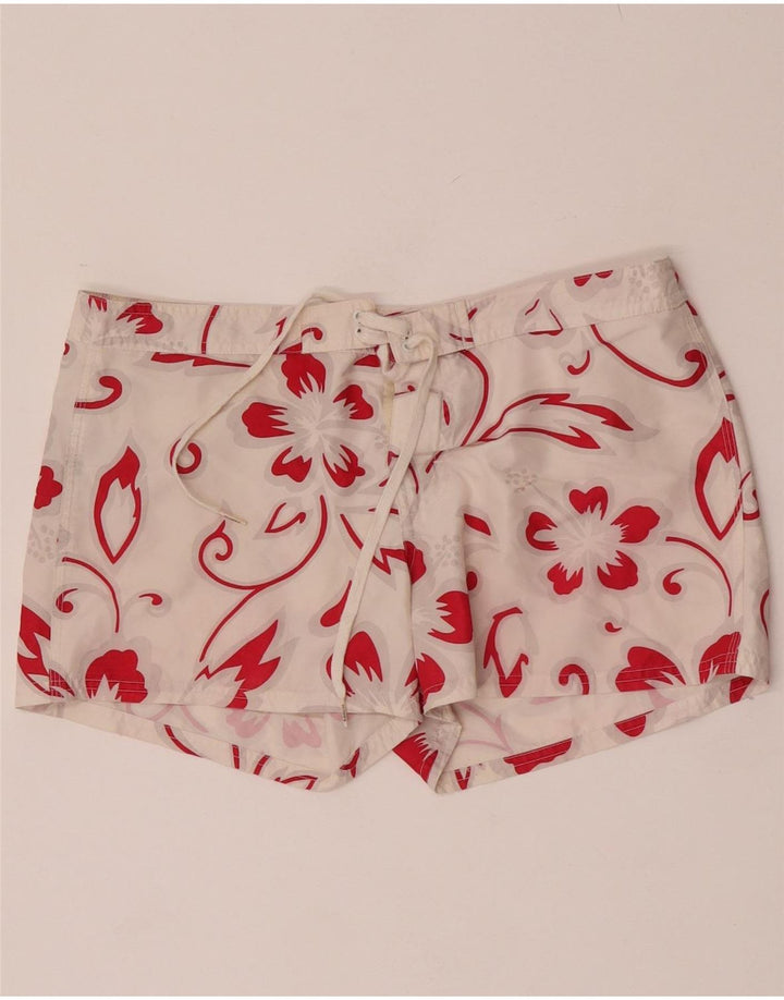 Pantaloncini da bagno da donna Sundek US 8 Poliestere floreale bianco medio