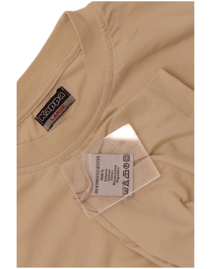 T-shirt uomo Kappa Top Large in cotone beige