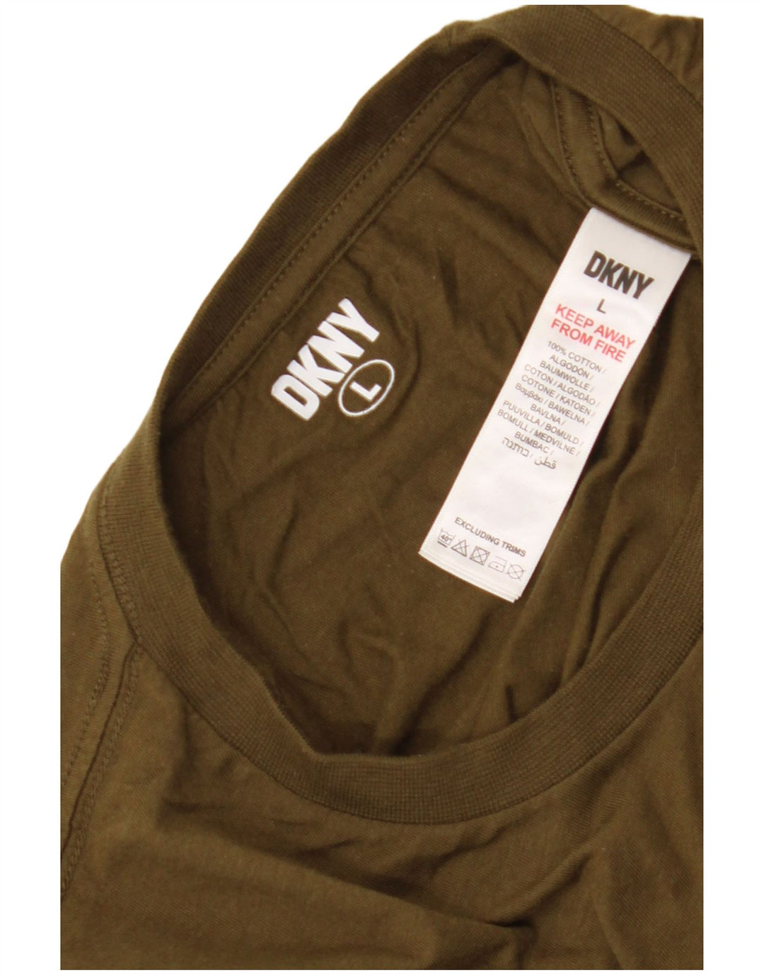T-shirt da uomo Dkny Top grande in cotone kaki