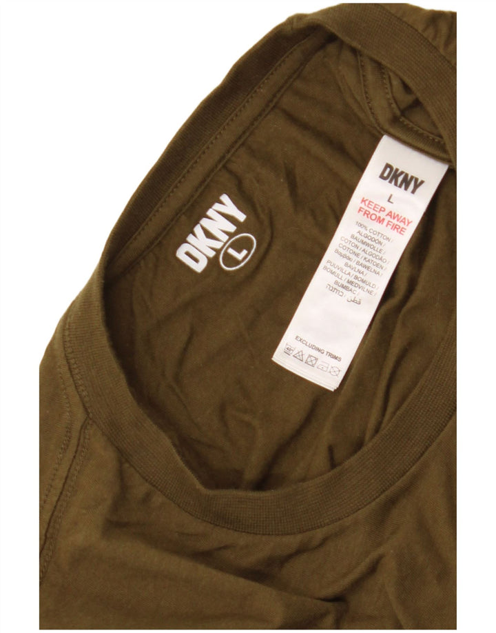 T-shirt da uomo Dkny Top grande in cotone kaki