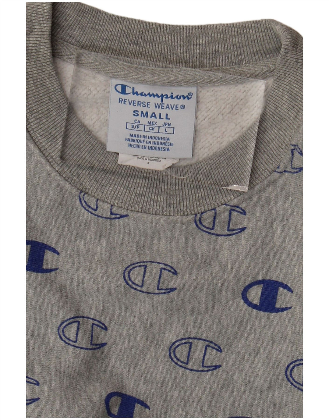 Felpa oversize da donna CHAMPION Reverse Weave, maglione UK 10 piccolo grigio