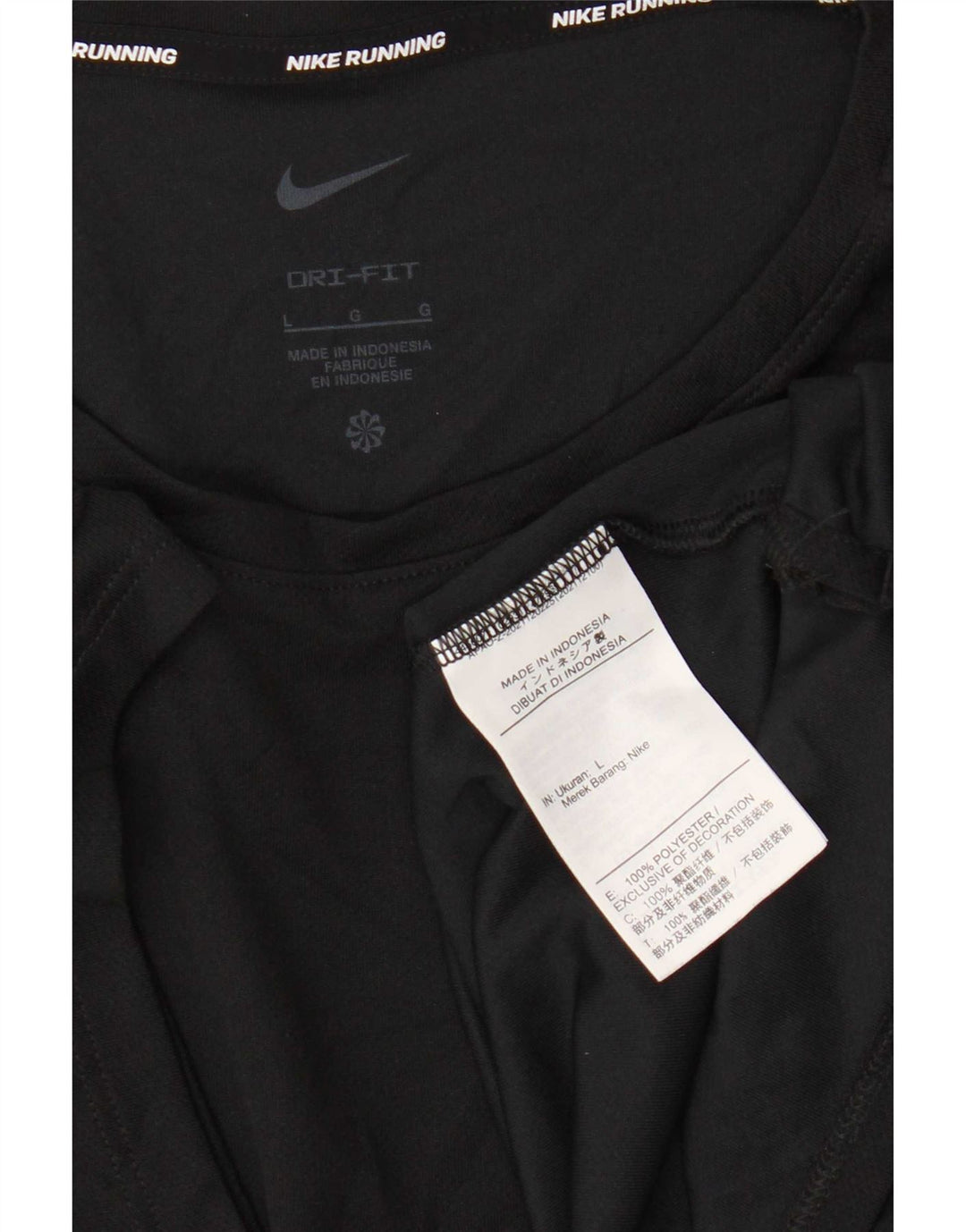 T-shirt Nike Dri Fit da uomo, grande, in poliestere nero