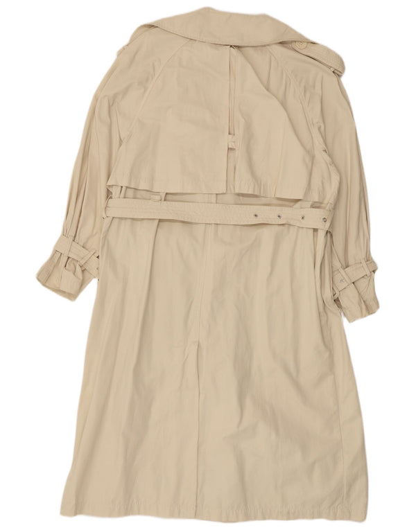 Trench Oversize da Donna ZARA UK 14 Poliestere Beige Medio