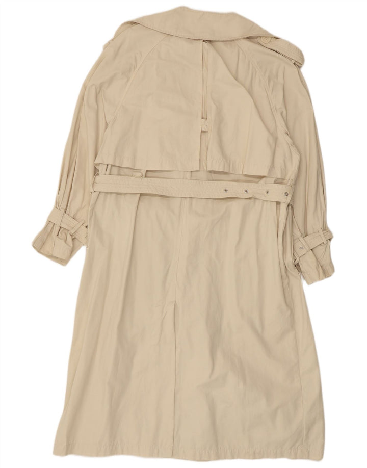 Trench Oversize da Donna ZARA UK 14 Poliestere Beige Medio