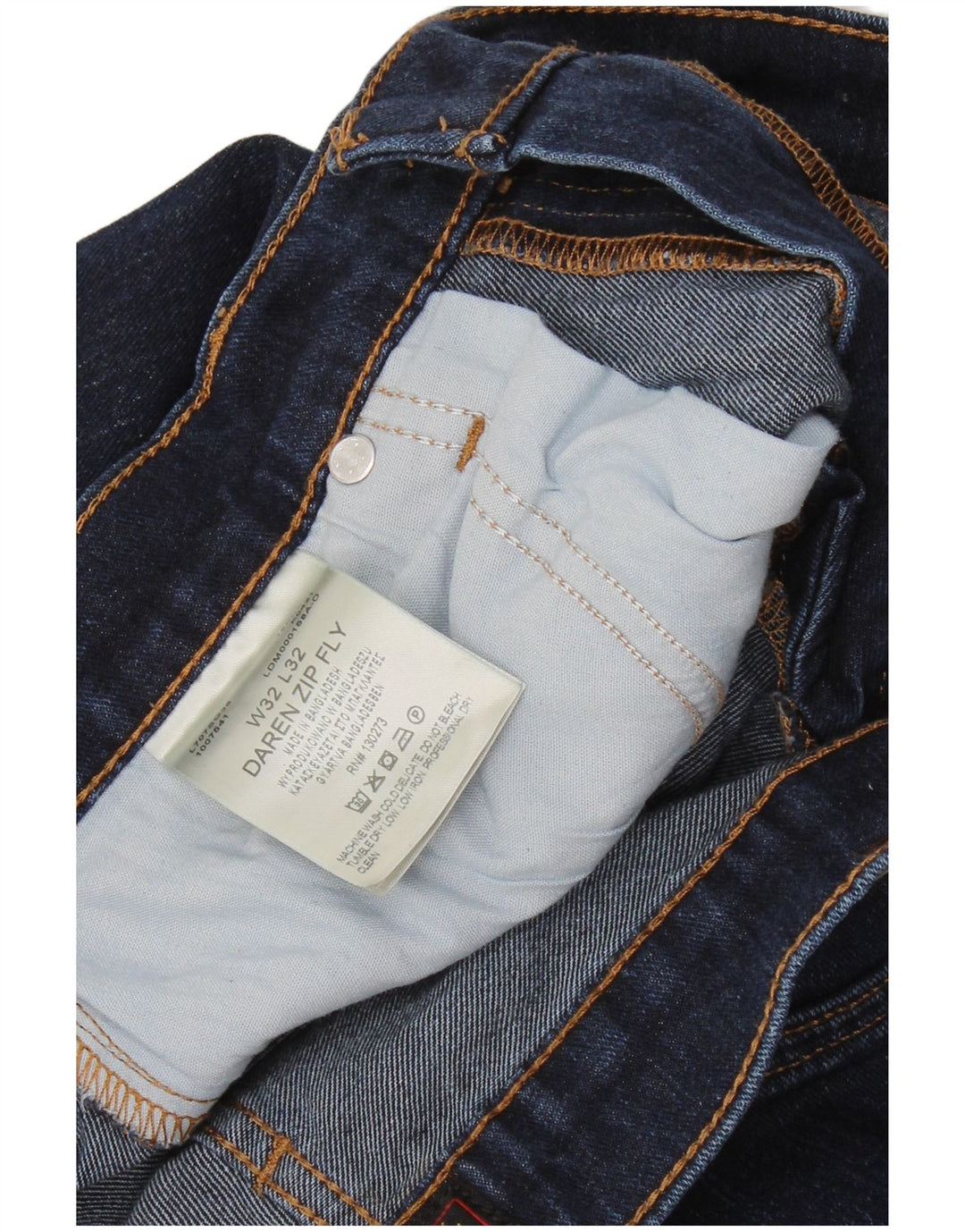 Jeans dritti da uomo LEE Daren Zip Fly W32 L32 cotone blu navy