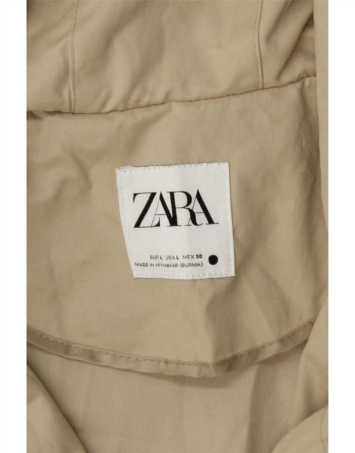 Parka oversize con cappuccio da donna Zara UK 16 grande beige